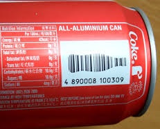 barcode on coke can