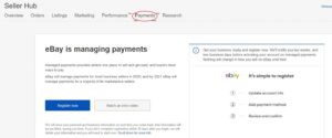 eBay Managed payment sign up